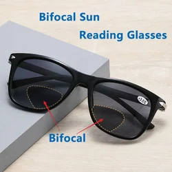 New TR90 Anti-Blue Ray Bifocal Reading Glasses Unisex Ultra-light Driving Sport Presbyopia Glasses Sun Reader Eyewear