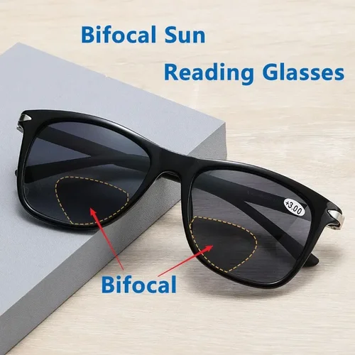 Imagen 1 del producto Nuevas gafas de lectura bifocales TR90 antirayos azules, gafas ultraligeras Unisex para conducir, gafas deportivas para presbicia, gafas para lector de sol