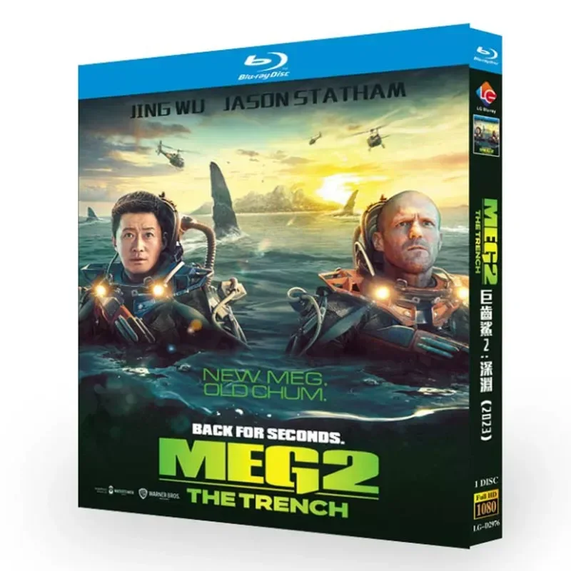 Blu ray Super High Definition Film Megalodon 2 The Abyss BD Disc Box Jason Statham Wu Jing