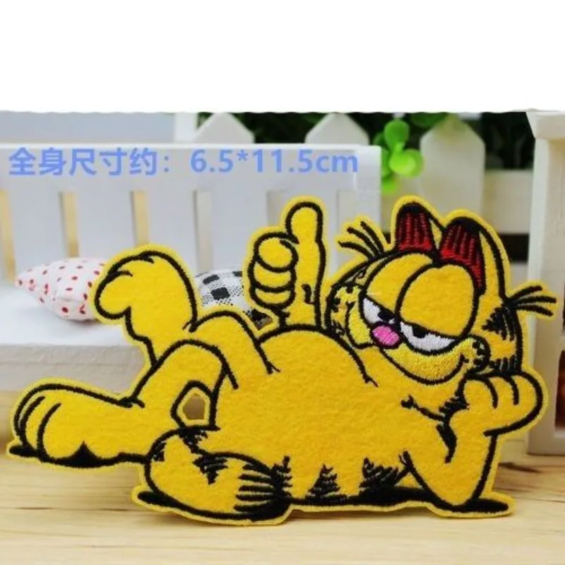 Garfield Embroidered Cloth Stickers Creative High-value Anime Cartoon Printed Men's and Women's Clothes Schoolbag Diy Hole Patch view 4