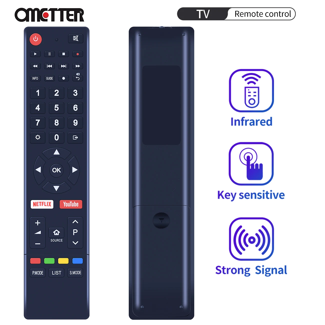 Remote Control For Aiwa ONN AW65B4K AW55B4KF AW42B4SM AW39B4SM AW50B4K AW75B4K AW32B4SM AW58B4K AW43B4SMFL AW55B4KFL TV