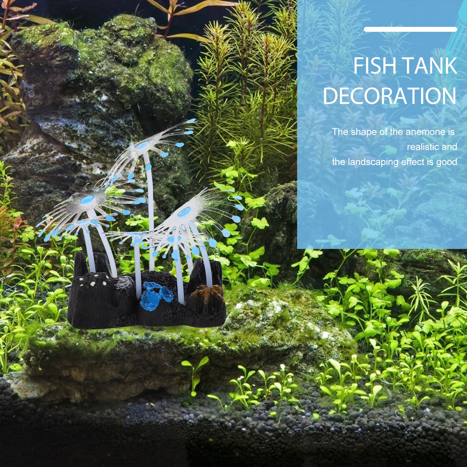 

Glow In The Dark Aquarium Plants Night Light Watergrass Tropical Fish Tank Decoration Simulation Sea Anemone Ornament