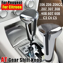 Automatic Gear Shift Shifter Knob For Peugeot 106 206 207 307 308 408 607 608 Citroen C3 C4 C5 XSARA Sega Triumph C2 Elysee