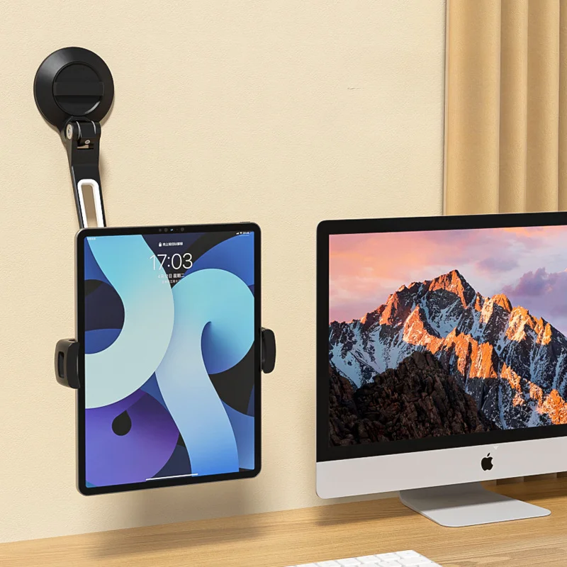 Oatsbasf Suction Cup Wall Desktop Tablet Stand Online Live Drama-chasing Long Arm Mobile Phone Bracket iPad Holder 360 Rotatable