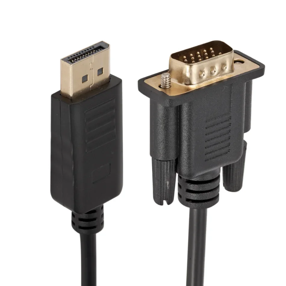 WvvMvv 1.8m DisplayPort, aby kabel adaptera VGA 1080P DP na VGA konwerter z męskiego na męskie do komputer stancjonarny laptopa TV Monitor projektora