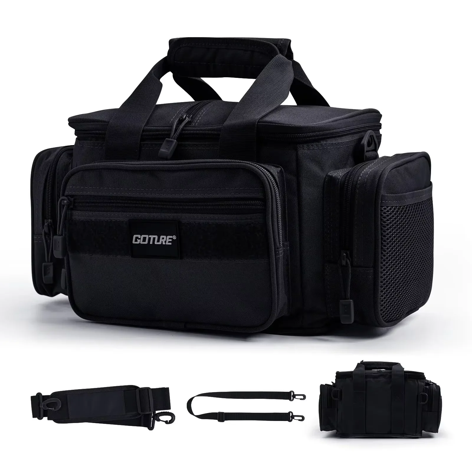 Goture Angelgerät Taschen 38*23*19 cm Schulter Tasche Hohe Kapazität 600D Oxford Tuch Outdoor Radfahren Rucksack Camping picknick Tasche 7