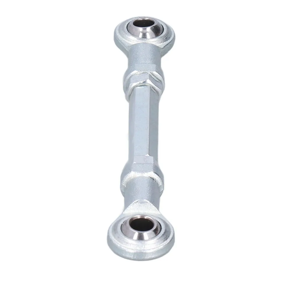 2Pcs Adjustable 100mm Length Steering Tie Rod Kit 8mm Hole Diameter Silver Adjustable Tie Rod Ball Joint Assembly For Go Kart