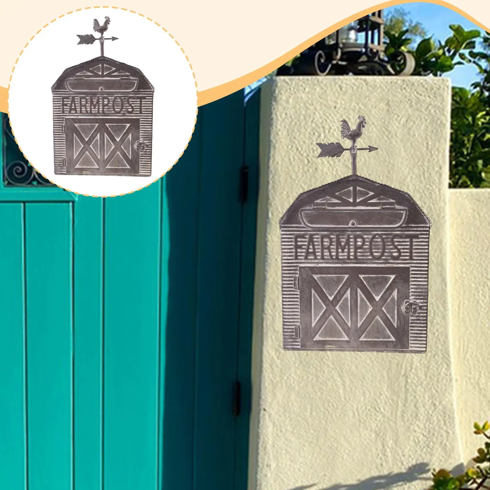 

Mailbox Gifts Weatherproof Decorative Letterbox for Yard Outside House Gate