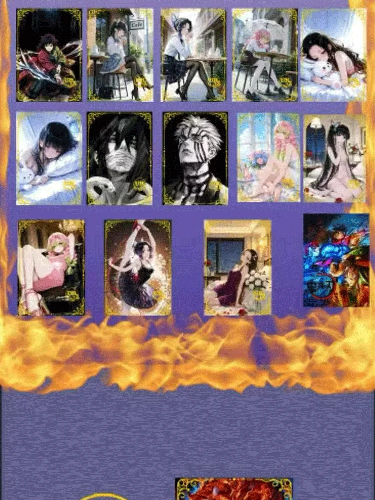 2026 New Demon Slayer Metal Cards Kimetsu No Yaiba Anime Peripheral Collectible Trading Cards with Card Brick Wholesale Bulk