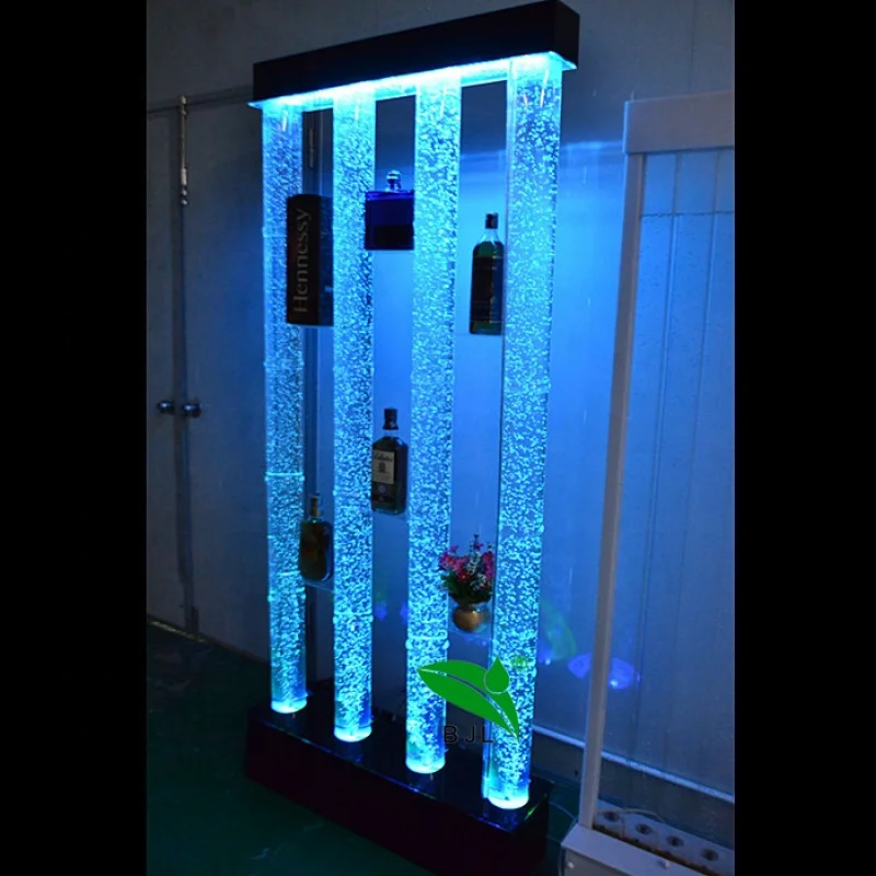 Customized. living room luxury LED light up furniture bubble wine cabinet