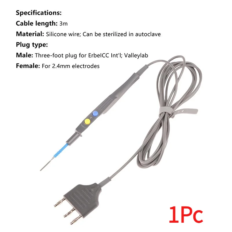 Reusable Electrosurgical ESU Pencil Electrosurgical Pencil Disposable Electrosurgery Unipolar Electric Knife Pen Autoclavable.