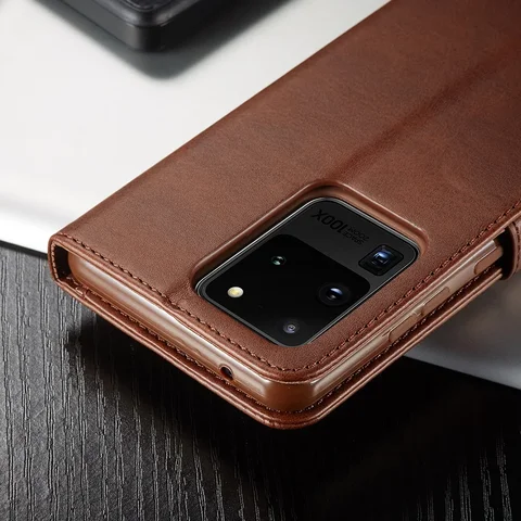 Кожаный чехол-кошелек для Samsung Galaxy S26, S20 FE, S21 Ultra и других моделей — детальный вид товара