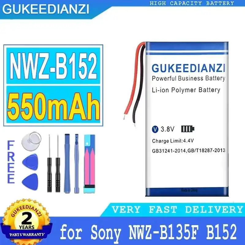 

Аккумулятор для Mp3-плеера Nwz-B152 361843, 2 кабеля, 550 мАч для Sony Nwz-B135F B152 Nwz-B172F Nwz-B162F B173F B183F