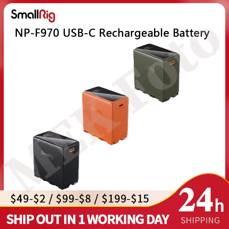 SmallRig NP-F970 10500mAh USB-C بطارية كاميرا قابلة للشحن لكاميرات سوني نيكون ل LED الفيديو الضوئي 4469 4576 4577 #1