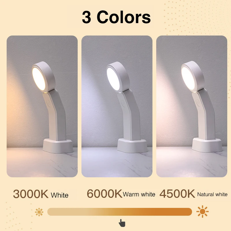 Motion Sensor Light Wireless Lamp USB Charging 360° Rotation  Dimming LED Night Lights Wall Lamp for Corridor Bedroom Decoration