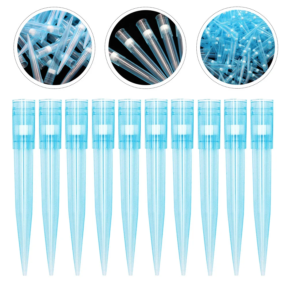 

1000Pcs Pipette Tips Plastic Transparent Durable Laboratory Liquid Transfer Pipettor Tips Disposable Nozzle Accessories