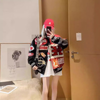 Spring/Autumn Motorcycle Embroidery Windproof Jacket Men's and Women's Fashion Loose Baseball Jacket Cycling Motorcycle Jackets