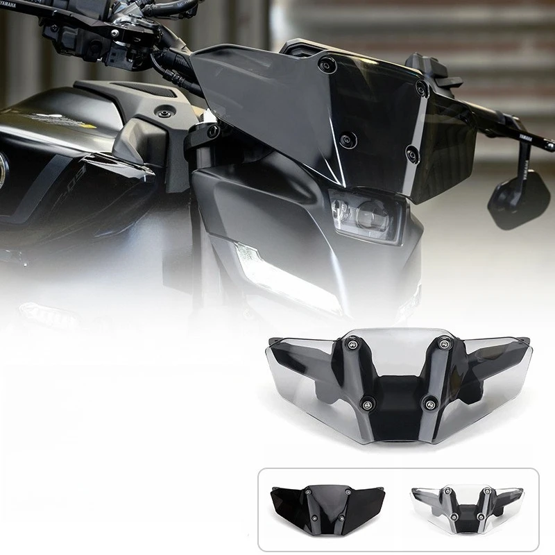 MT-09 modified windshield transparent acrylic chest plate windproof diversion 24 models