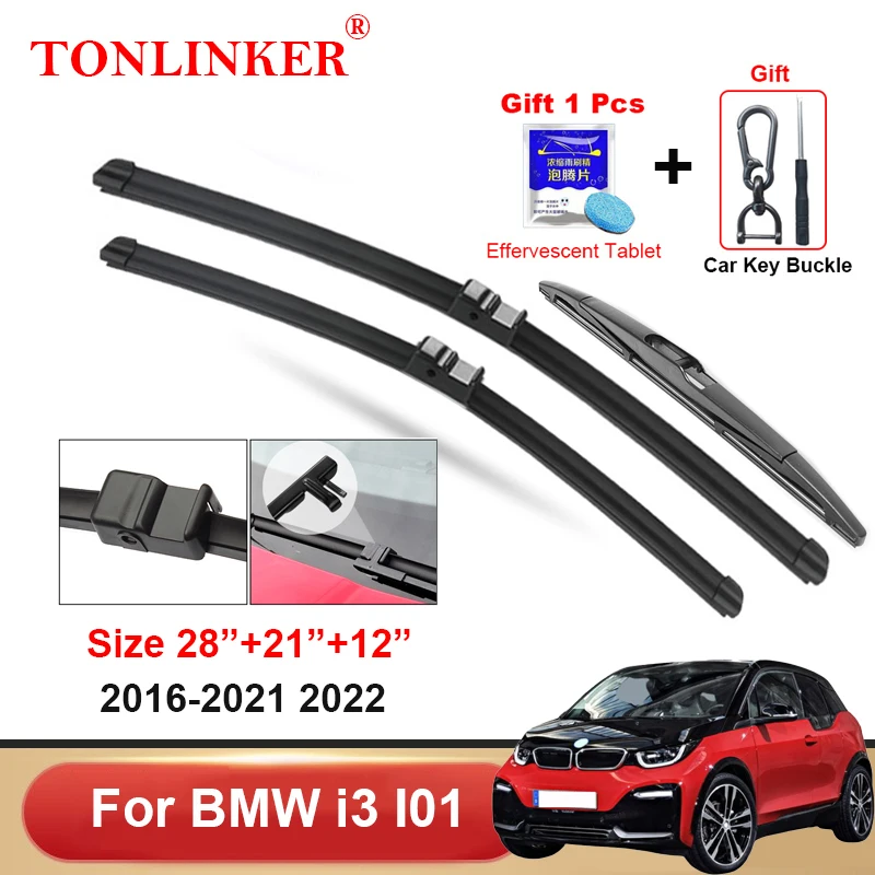 TONLINKER Wiper Blades For Bmw i3 i3s I01 2016 2017 2018-2021 2022 Car Accessories Front Windscreen Wiper Blade Brushes Cutter