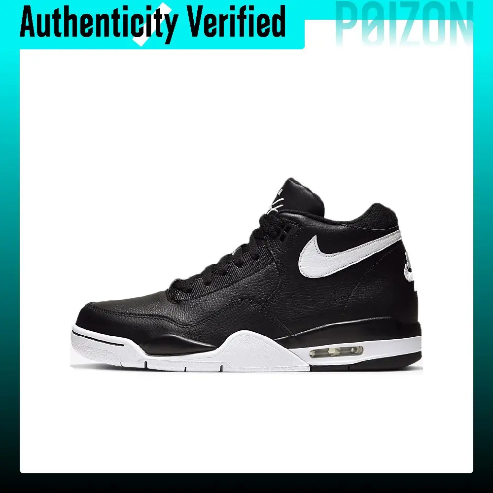 Nike Flight Legacy Mid top Basketball Shoes Men's Black White BQ4212-002
