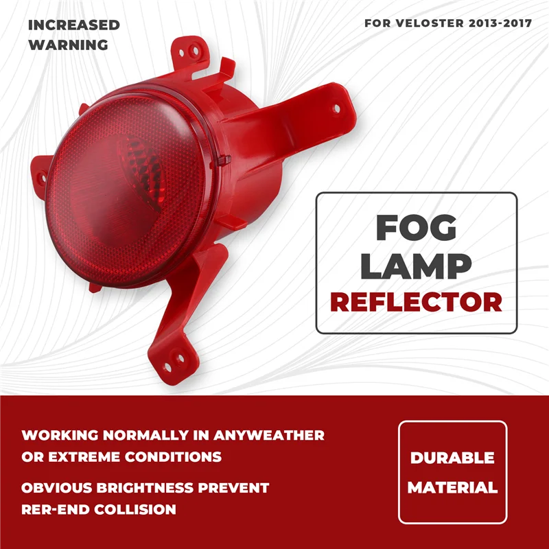 

Новое поступление для Hyundai Veloster 2013-2017, отражатель заднего бампера автомобиля, предупреждающий стоп-сигнал, сигнальная лампа