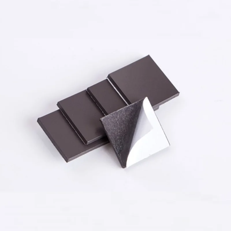 Square Self Adhesive Magnets 20/25/30/35mm Rubber Soft Magnetic Sheet Household Refrigerator Office DIY Magnetic Sheets