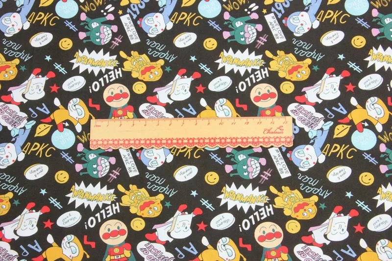 Material de costura de tela de algodón 100 japonés Anpanman para ropa de hogar de tela textil de retales DIY