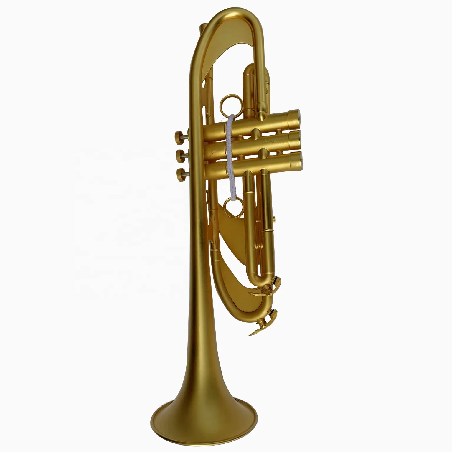 China Manufacture Sand Golden Plated High Level Brass Instruments Heavy Trumpet