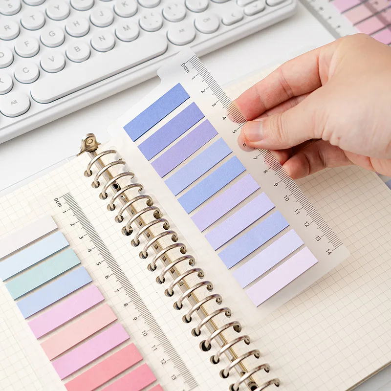 Color Index Stickers Written Markers High-value Classification Tag Stickers Ins Style Stickers with Loose Leaf Ruler Sticky Tabs