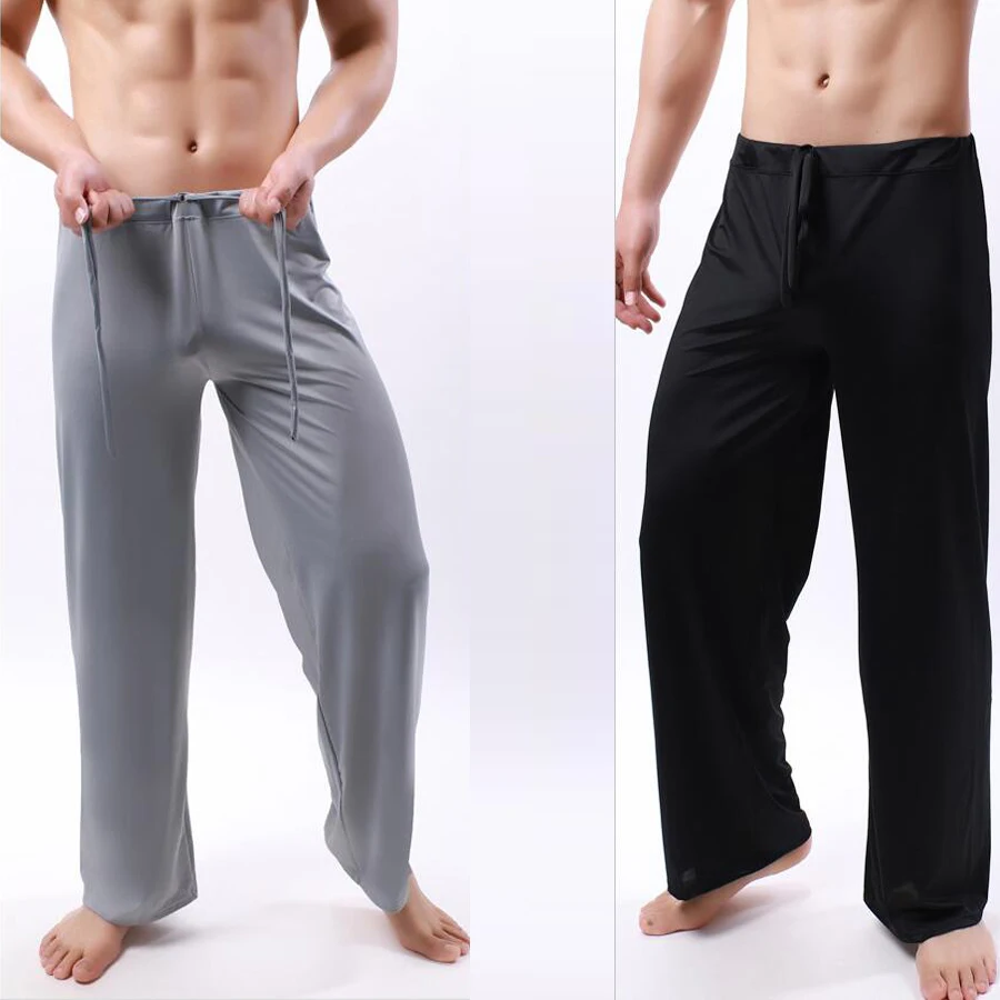 Mens กางเกงนอนชุดนอนสำหรับชายสวมใส่กางเกงสบาย Homewear ชายชุดนอนสบายๆกางเกง S-4XL