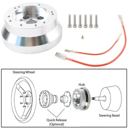 5 & 6 Hole Car Automobile Steering Wheel Hub Adapter Polished Short Hub Connector for GM Flaming River Ididit Car Accessories