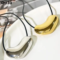 Fashion Jewelry Pretty Design Black Cord Irregular Metal Pendant Necklace For Women Party Gifts Cool Trend Accessories