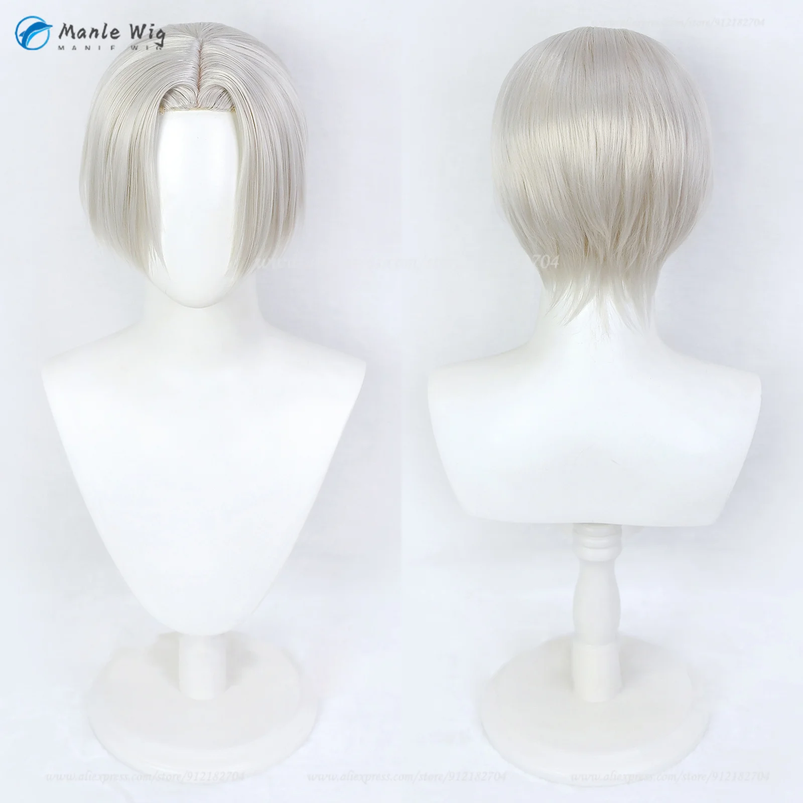 Anime Izana Kurokawa Izana Cosplay Wig Silver White Short Wigs Heat Resistant Halloween Hair Party Women Wigs + Free Wig Cap