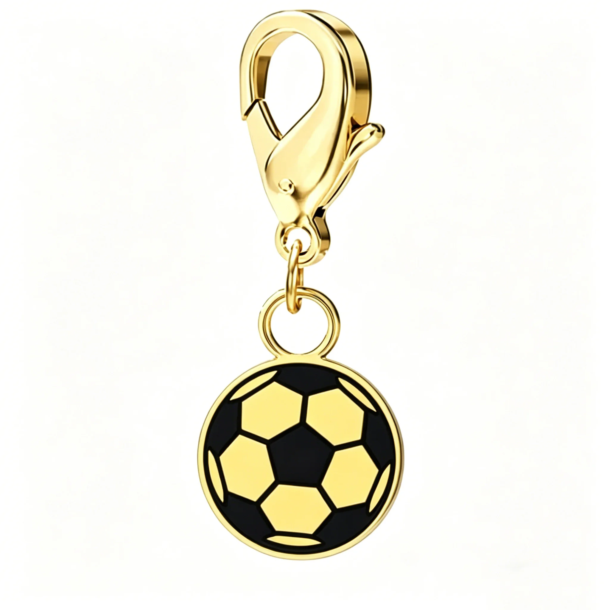 Kkjoy DIY Sportlicher Stil Armband-Anhänger Edelstahl Kleine Fußball Basketball Anhänger Schmuck Geschenke für Basketball- und Fußballfans – Detail 5