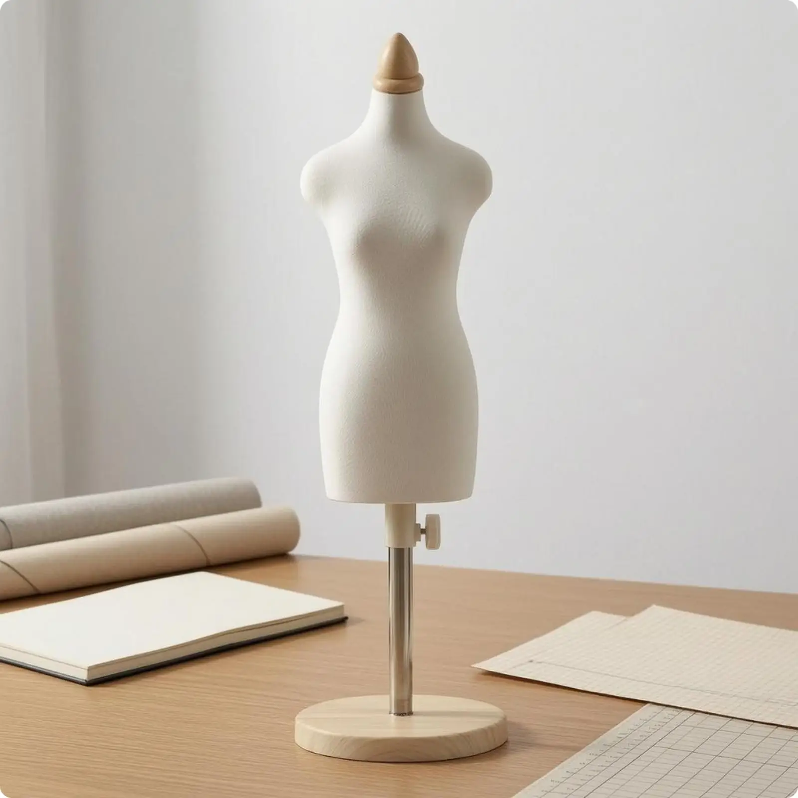 Half Scale Dress Form Guide Lines Female Dress Form Tailor Mannequin Torso for Students, Tailors
