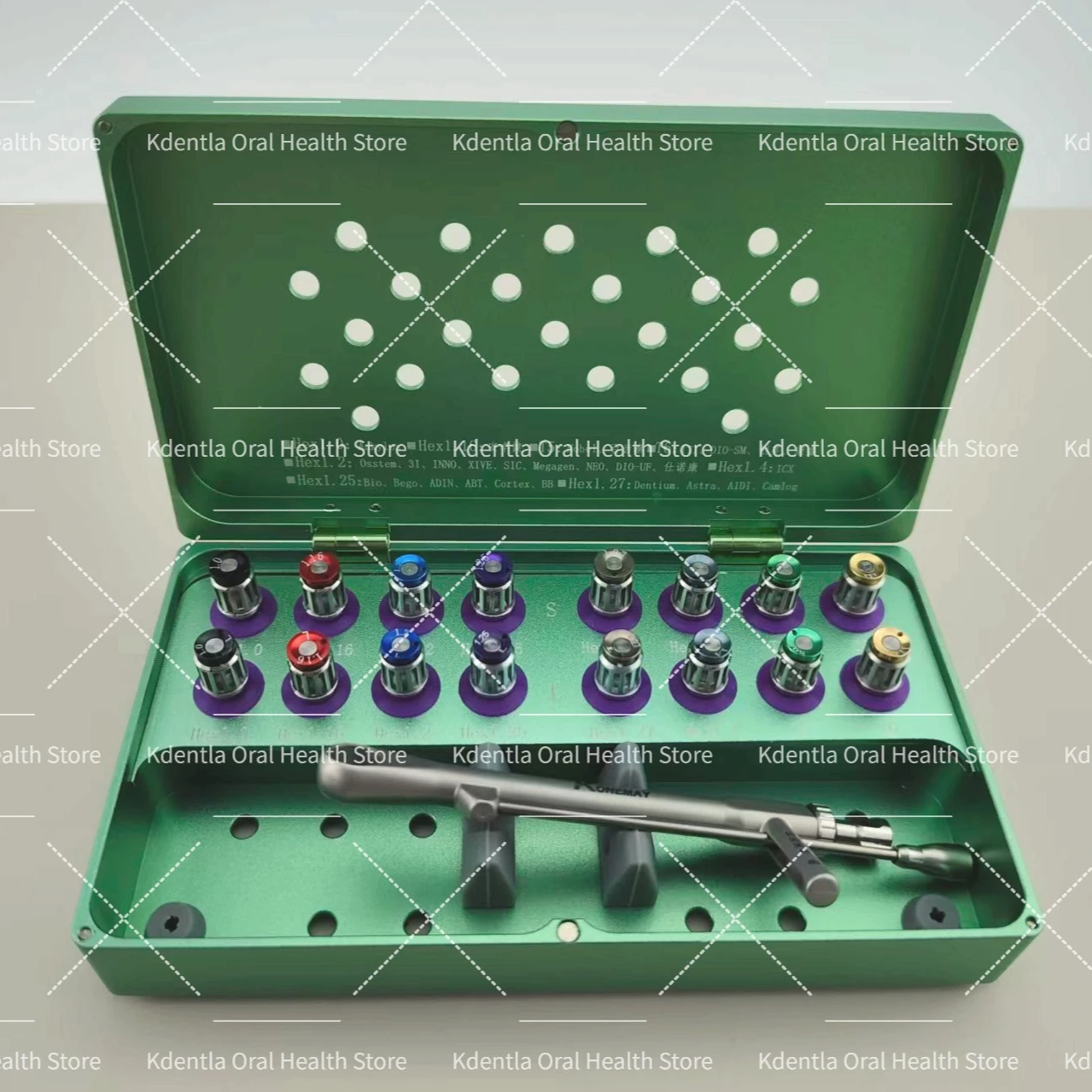 1set Square Repair Screwdriver, Dental Implant Repair Tool, Austrian Thai Torque Wrench, Universal Repair Tool Box