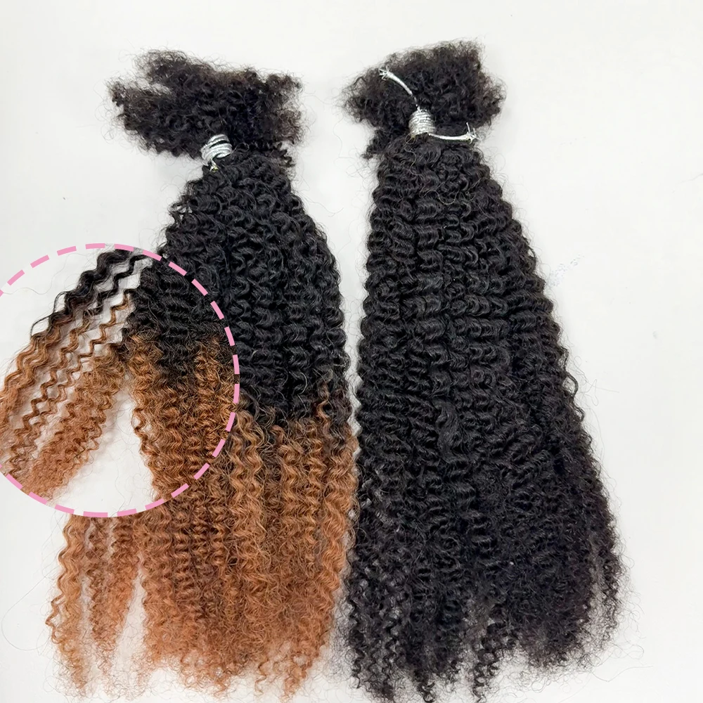 

Объемные человеческие волосы для завитков, афро-кудрявые вьющиеся 4C, 30 г/упак., человеческие волосы для плетения/локосы, мини-твист, наращивание человеческих волос