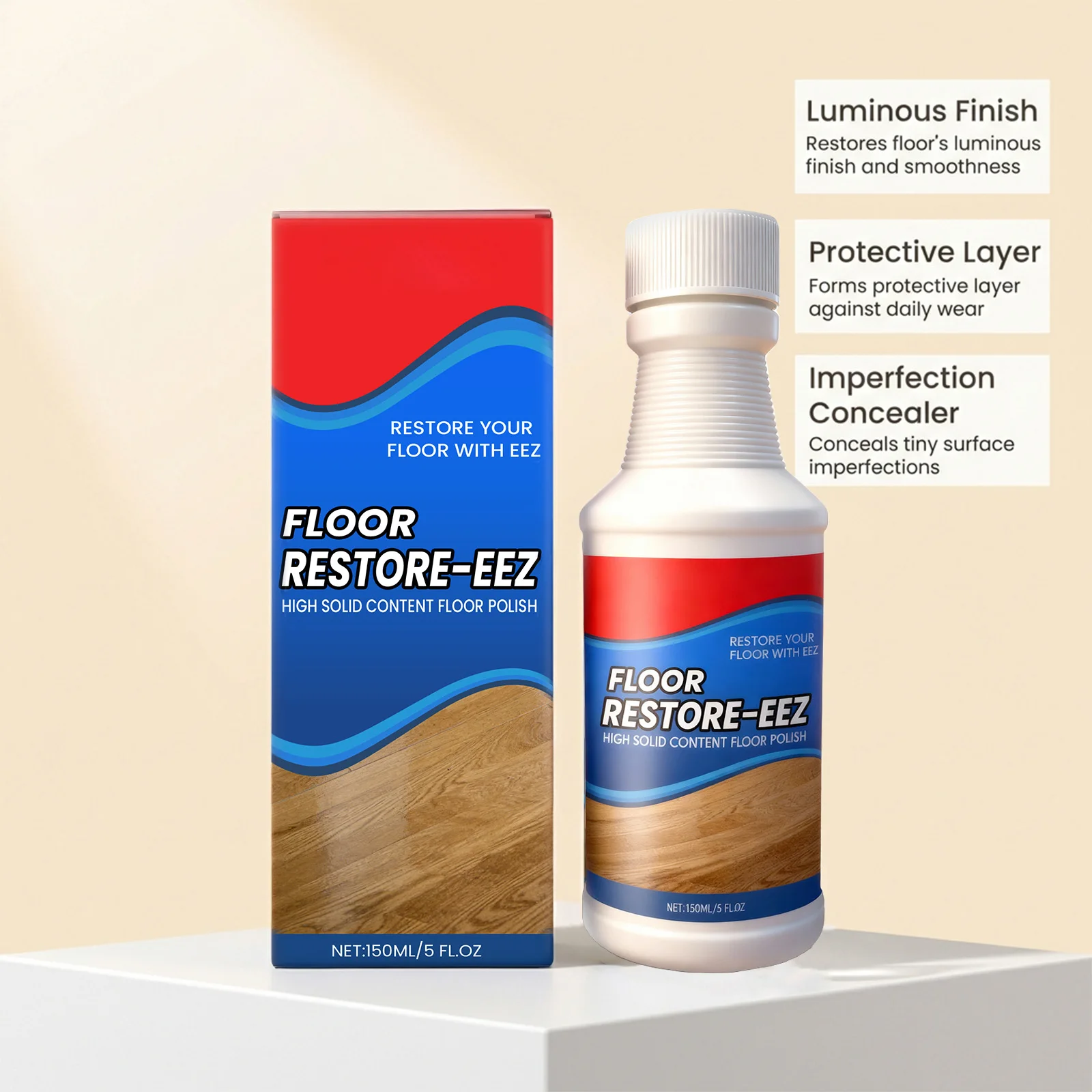 Floor Restore Cleaner 150ML Flooring Renewal Professional Wood Floor Restorer for Home Apartment Dormitory Living Room