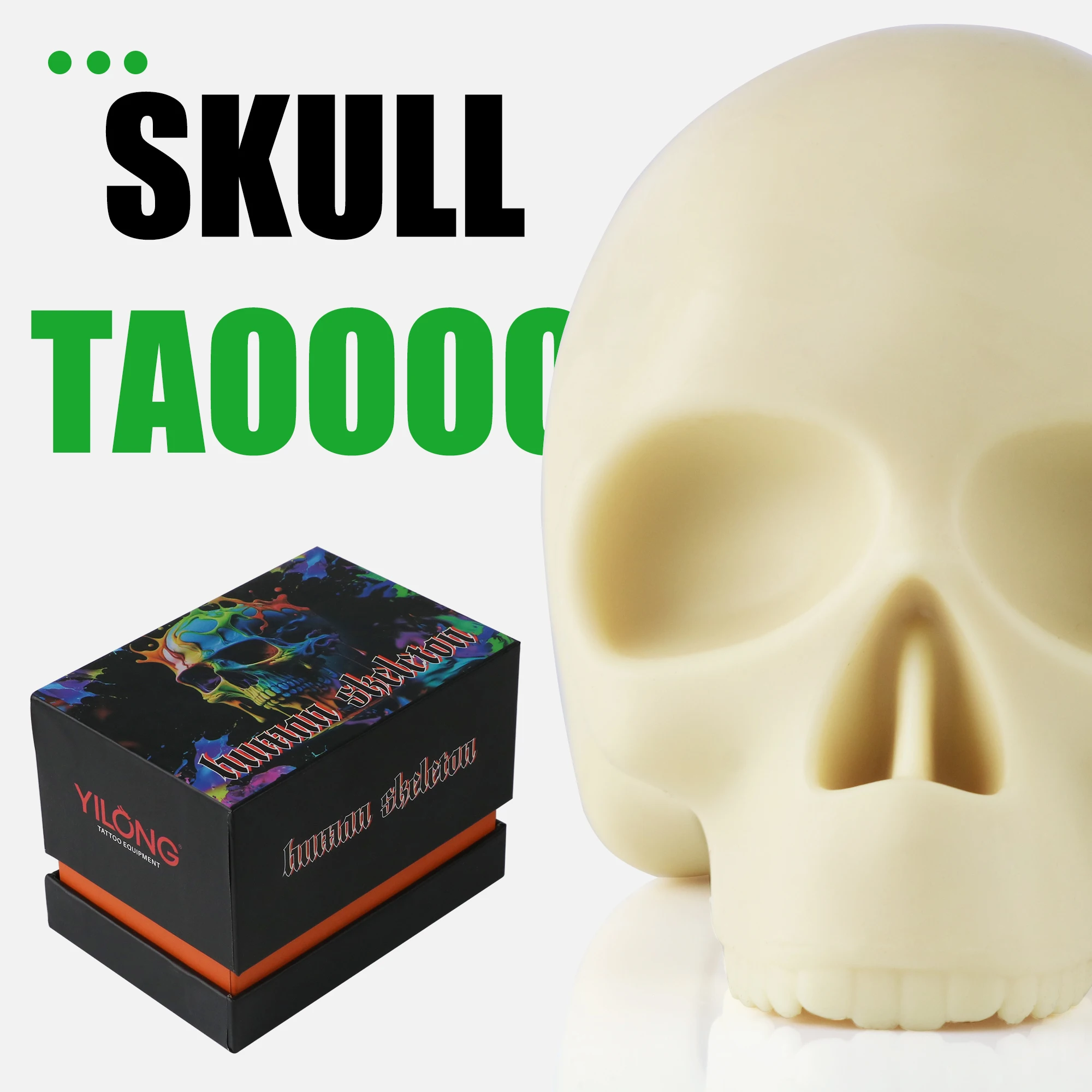 1PCS Realistic Silicone Tattoo Skull-Ideal for Artists & Beginners - Masterful Body Art Design permanent makeup tattoo Supplies