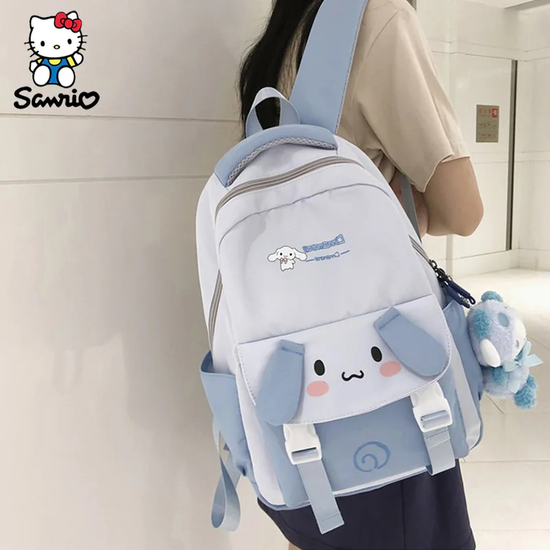 حقيبة ظهر جديدة من Sanrio بتصميم رسوم كرتونية من Kuromi حقيبة ظهر للطلاب من My ميلودي حقيبة مدرسية عالية السعة مناسبة لهدايا أعياد الميلاد من Sanrio