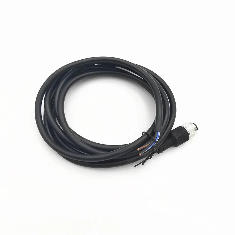 M12 sensor connector cable single head waterproof plug Male&Female 4Pin 5Pin 8Pin +2m PVC line  A Type Aviation Connectors