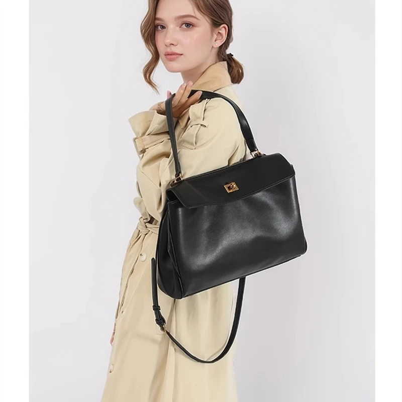 

Высококачественная кожаная сумка-тоут, новинка 2025 года, пригородная сумка на одно плечо, подмышки, большая сумка Capaci Briti Sle, съемная...