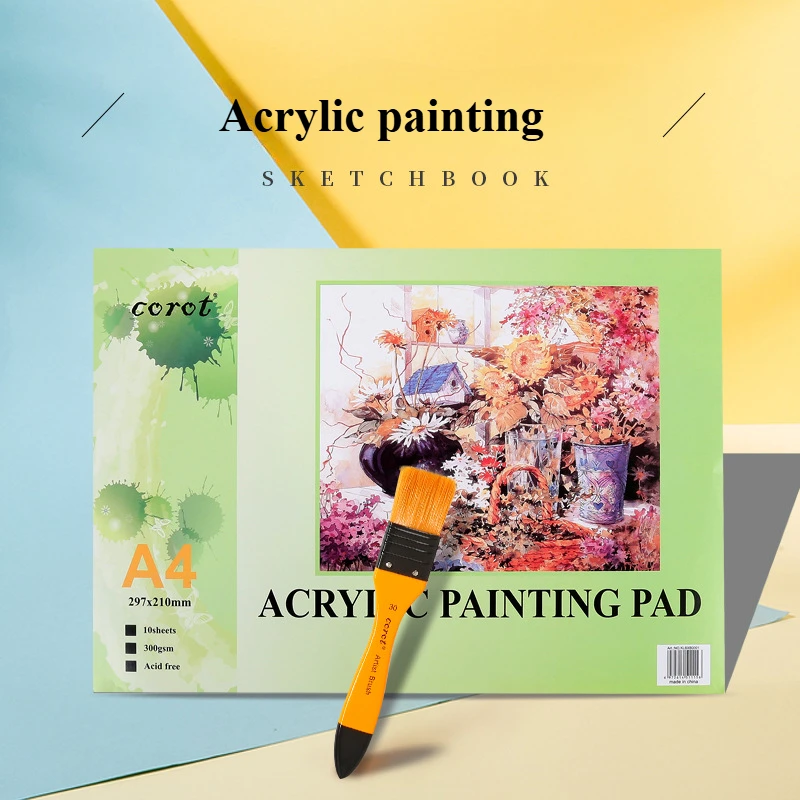 A4 Gouache Watercolor Oil Paintings Acrylic Paintings 10sheets Thickened Paper Not Easy To Crack for Painting and Sketching