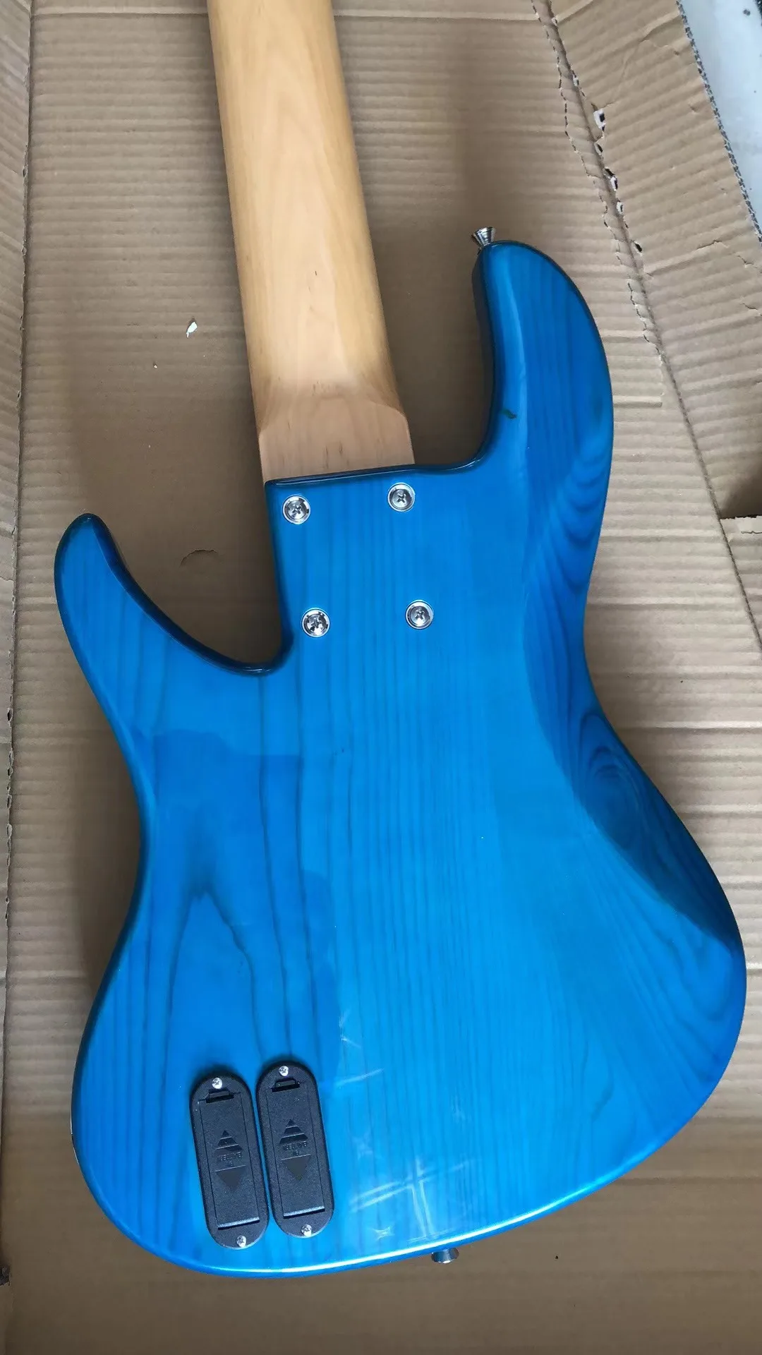 6 String Bass Finish Blue Maple Neck