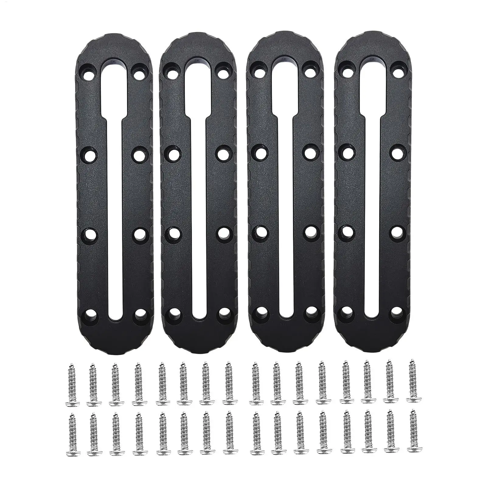 カヤックギアトラック-4-ピースユニバーサル多機能ロープロファイルカヤックギアトラックアクセサリー魚群探知機カップホルダークリート用