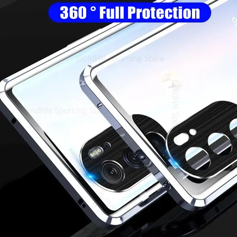 Tempered Glass Phone Case For Motorola Edge X30 Magnetic Adsorption Cover For Moto Edge S30 360 Double-Sided Film Protector Capa