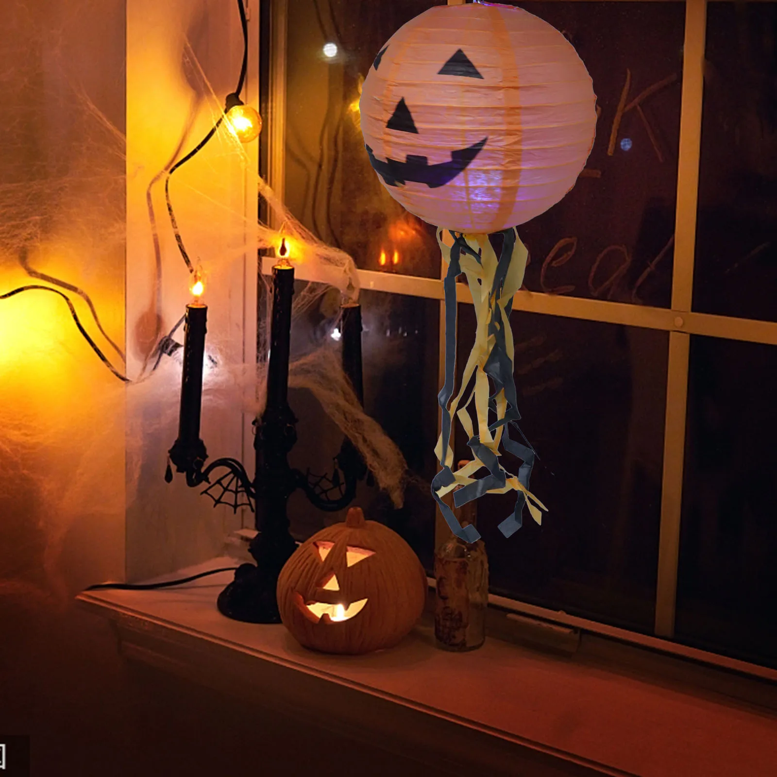 

10 Pcs Lanterns Halloween Decorations Eco Friendly Party Lights Hanging Outdoor Yard Porch Decorative Lanterns