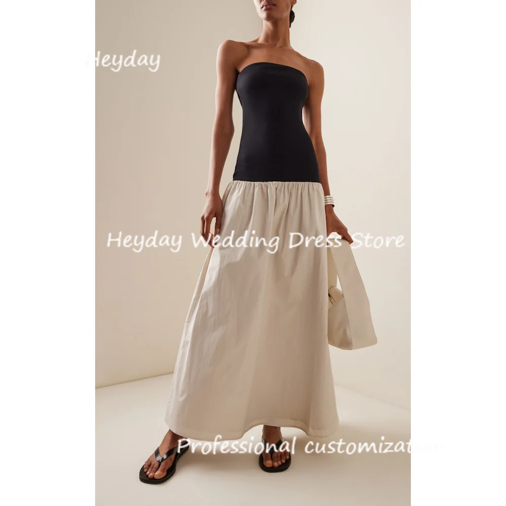 Heyday Crepe A-Line Strapless Ankle-Length Dress Classics Draped  Formal Occasion Evening Party Pretty Dresses Heyday 2024