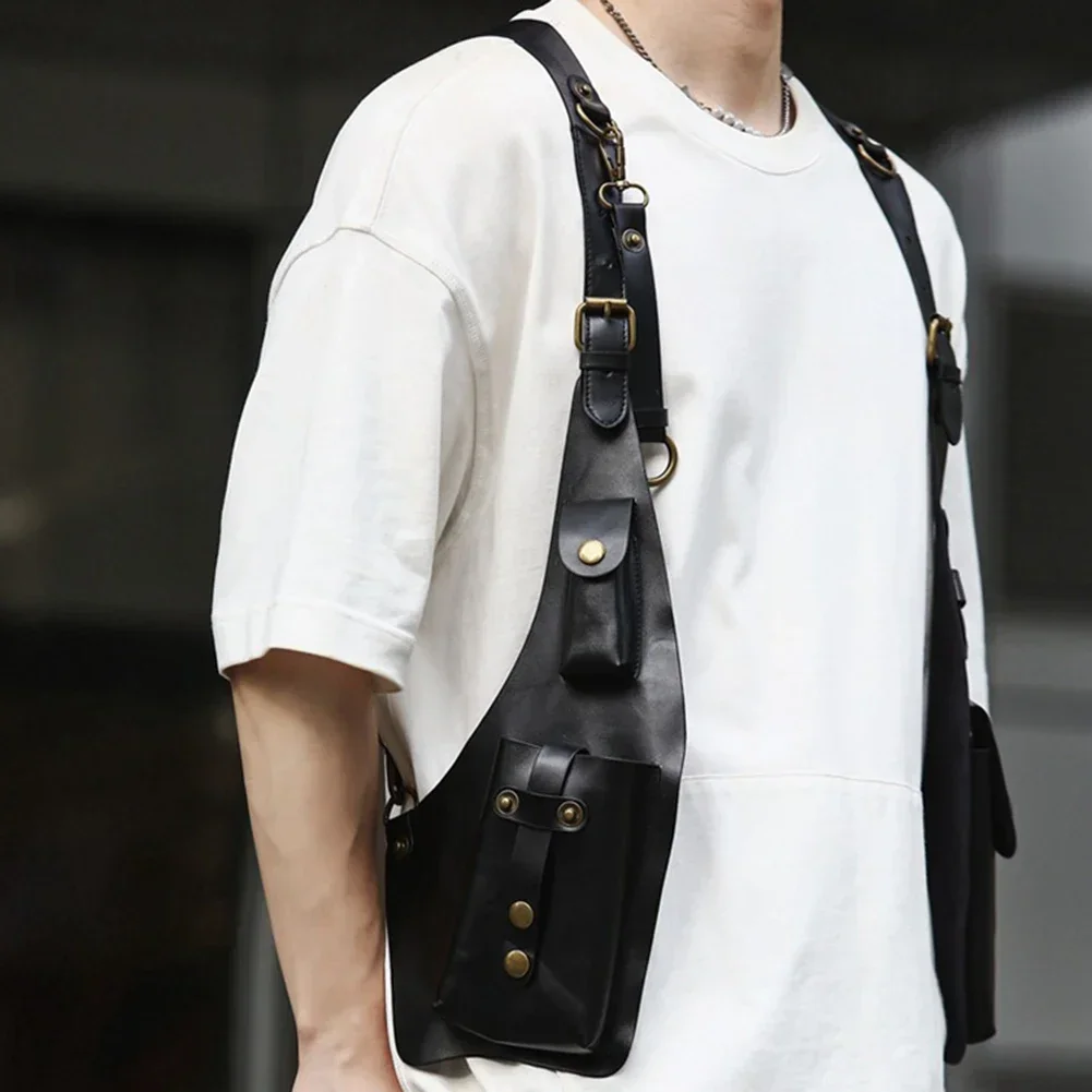 

New Vest Skin-friendly Vest Phone Bag Shoulder Shoulder Harness Design Skin-friendly Material Underarm Vest Style Buckle Bag
