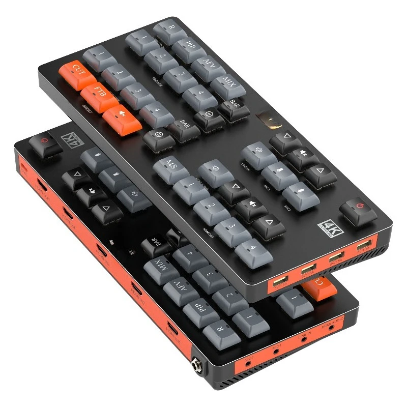 4K HDMI Live Multi-Video-Switcher unterstützt Aux-Mikrofon-Video-Mixer für Live-Streaming.